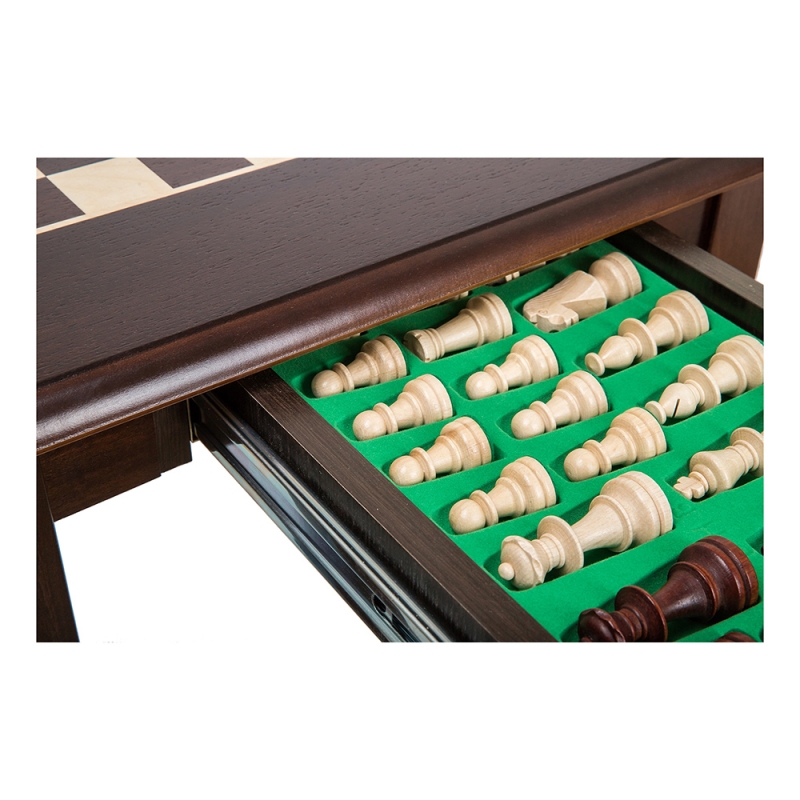 Fournier - Tavolo Da Gioco Per Scacchi E Dama, 40x40 Cm, Con Tessere, F29459 - 5